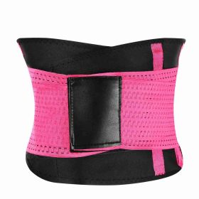 U-Shaped Slimming Waist Belt Body Abdominal Shapewear Sport Tummy Cincher Bands Office Ladies Postpartum Mothers (Option: M Rose Red)