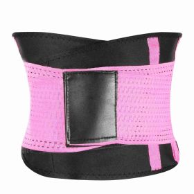 U-Shaped Slimming Waist Belt Body Abdominal Shapewear Sport Tummy Cincher Bands Office Ladies Postpartum Mothers (Option: S Pink)