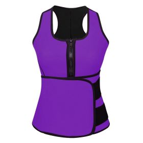 Waist Trainer For Women Body Shaper Waist Slimmer Clincher Trimmer for Weight Loss (Option: Purple M)