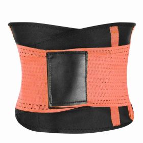 U-Shaped Slimming Waist Belt Body Abdominal Shapewear Sport Tummy Cincher Bands Office Ladies Postpartum Mothers (Option: S Orange)