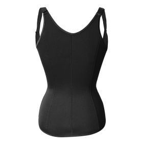 Zippered Waist Trainer Corset Waist Tummy Control Body Shaper Cincher Back Support with Adjustable Straps for Women (Option: M)