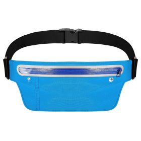 Unisex Sport Waist Pack Running Belt Bag Pouch Adjustable Bounce Free Sweat-Proof Lightweight Slim (Option: Blue) WaistBeltBag(Blue)