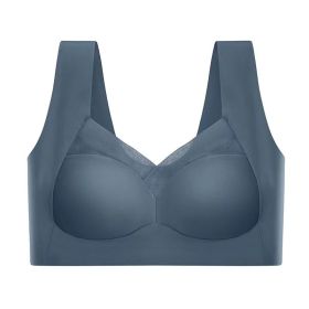 Posture Correcting Bra for Seniors, Anti Sagging Bras (Color: dark blue, size: 4XL)